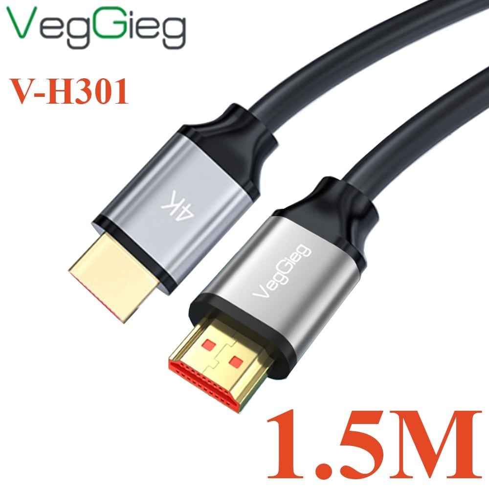 Cáp HDMI 2.0 4K VEGGIEG chuẩn 4K@60Hz dài từ 1.5M