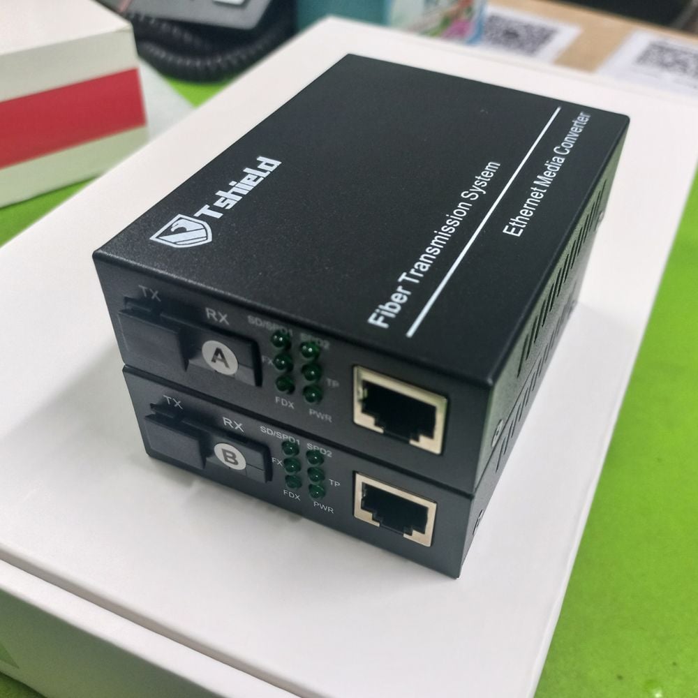 Bộ kéo dài RJ45 qua cáp quang Single mode 20Km Gigabit chính hãng T-Shield TS-G1E1-3 - Phụ Kiện Điện Tử Việt Nam