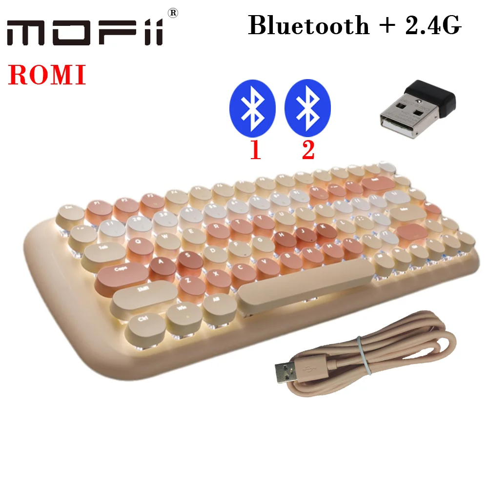 Bàn phím cơ không dây có bluetooth 4 trong 1 chính hãng Mofii ROMI