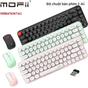 Bộ bàn phím chuột không dây nhiều màu Mofii SMK676367AG