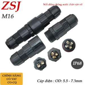 Đầu nối điện chống nước chuẩn IP68 chính hãng ZSJ - M16