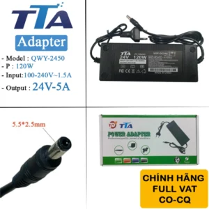 Bộ nguồn Adapter 24V-5A chính hãng TTA QWY-2450