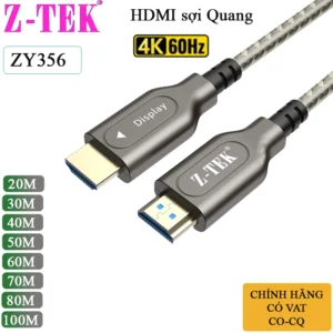 Cáp HDMI 2.0 sợi quang Ztek chuẩn 4K@60Hz 20M đến 100M