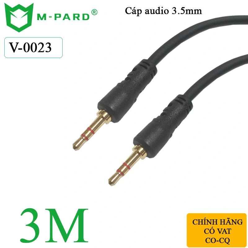 Dây cáp audio 3.5mm 2 đầu đực chính hãng M-PARD V-0023 dài 3M