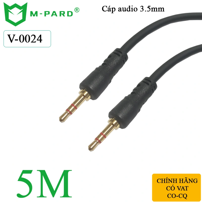 Dây cáp audio 3.5mm 2 đầu đực chính hãng M-PARD V-0024 dài 5M