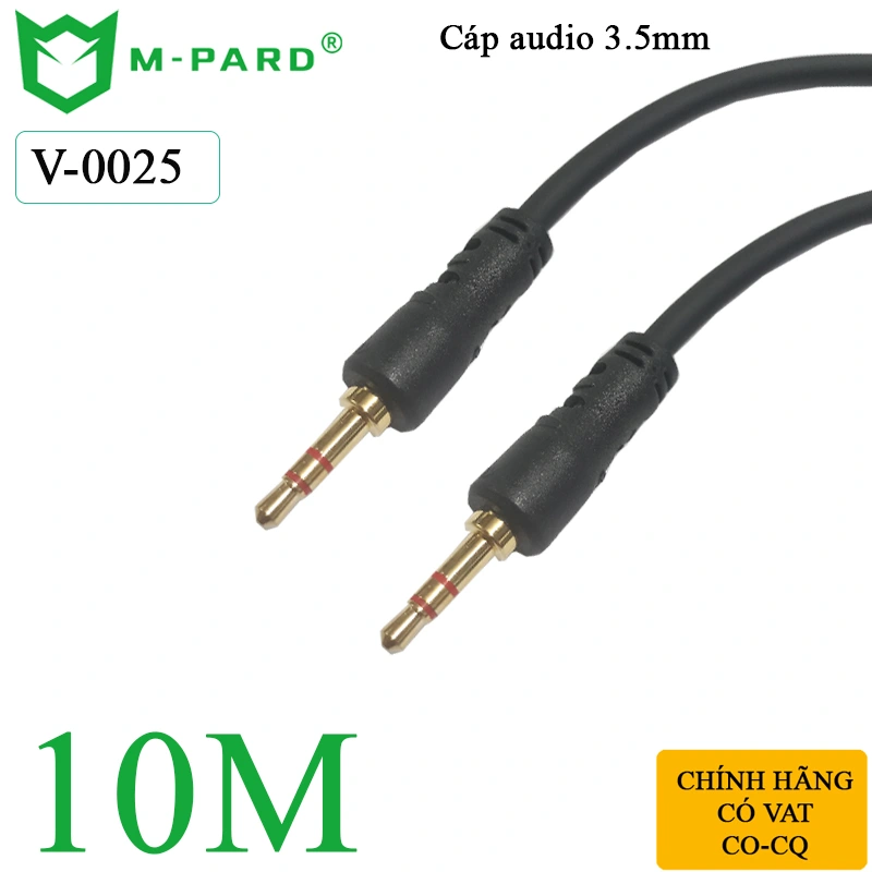 Dây cáp audio 3.5mm 2 đầu đực chính hãng M-PARD V-0025 dài 10M