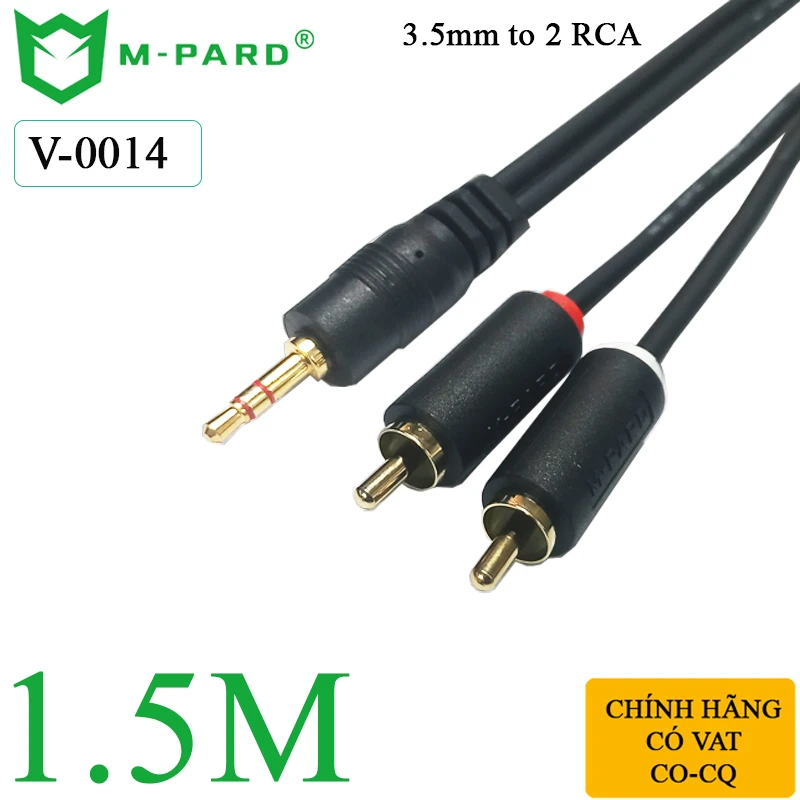 Dây cáp loa 3.5mm ra 2 AV RCA M-PARD V-0014 dài 1.5M