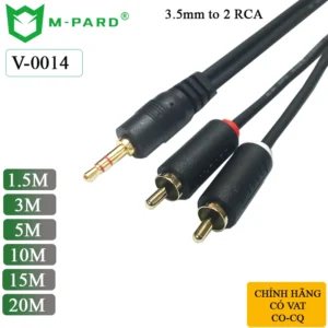 Dây cáp loa 3.5mm ra 2 AV RCA M-PARD dài 1.5M đến 20M