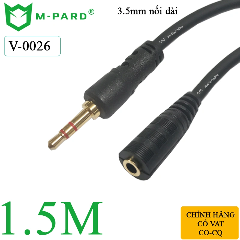 Dây nối dài audio 3.5mm chính hãng M-PARD V-0026 dài 1.5M