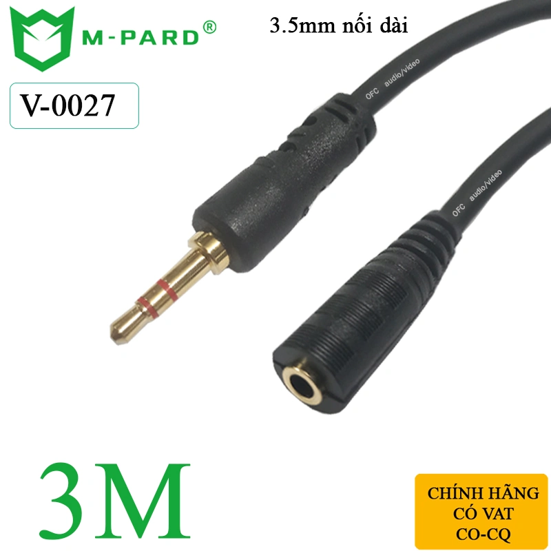 Dây nối dài audio 3.5mm chính hãng M-PARD V-0027 dài 3M