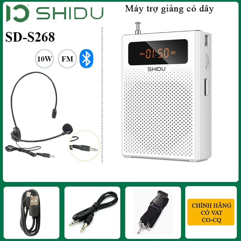 Máy trợ giảng có dây bluetooth FM chính hãng Shidu SD-S268