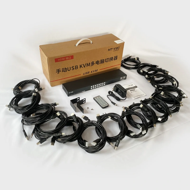 Bộ chuyển mạch HDMI KVM Switch 16 cổng MT-VIKI MT-1601HK-C hỗ trợ 4K 30Hz - Phụ Kiện Điện Tử Việt Nam Bộ chuyển mạch HDMI KVM Switch 16 cổng MT-1601HK-C