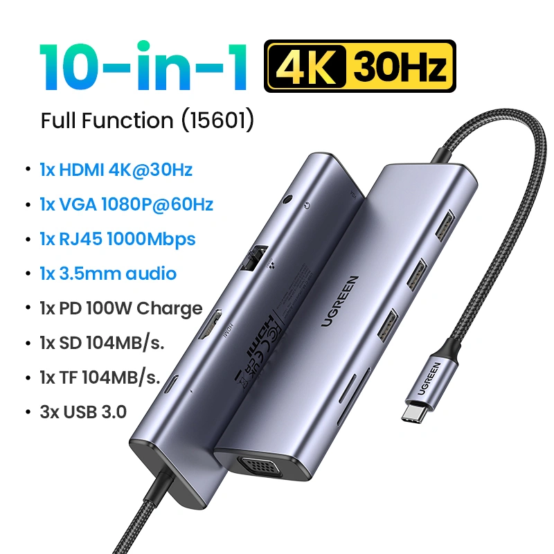Hub chuyển đổi đa năng USB-C 10-in-1 Ugreen 15601