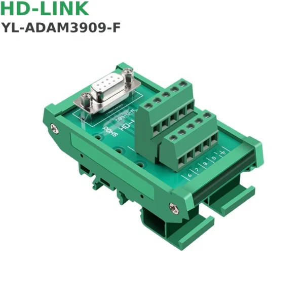 Đầu nối DB9 gắn thanh ray DIN terminal block HD-Link YL-Adam3909