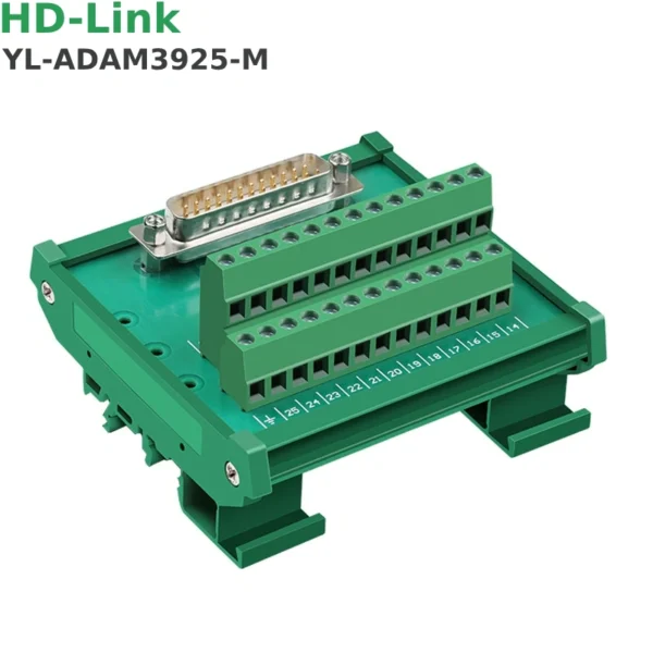 Đầu nối DB25 gắn thanh ray DIN terminal block HD-Link YL-Adam39025