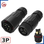 Đầu khớp nối dây điện kiểu đực cái chống nước IP68 chính hãng ZSJ M16-MF - 3 chân