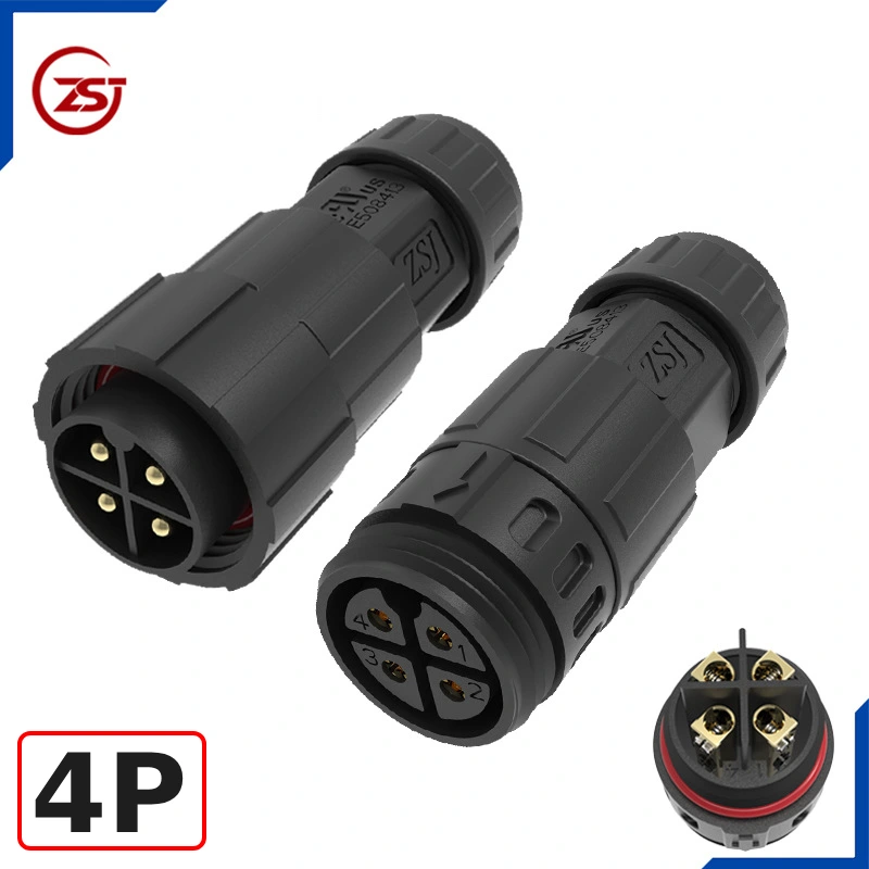 Đầu nối điện chống nước IP68 ZSJ-M19-MF-4P