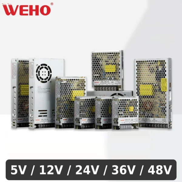 Nguồn DC LED Weho 12V 24V 36V 48V công suất từ 35W- 500W