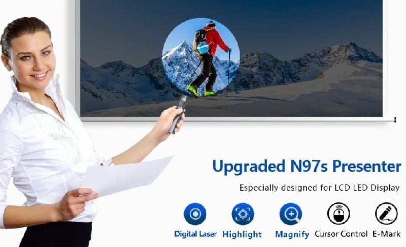 Bút trình chiếu Bluetooth Laser kỹ thuật số cho màn hình LED Norwii N97S-R laser màu đỏ (Sao chép) - Phụ Kiện Điện Tử Việt Nam