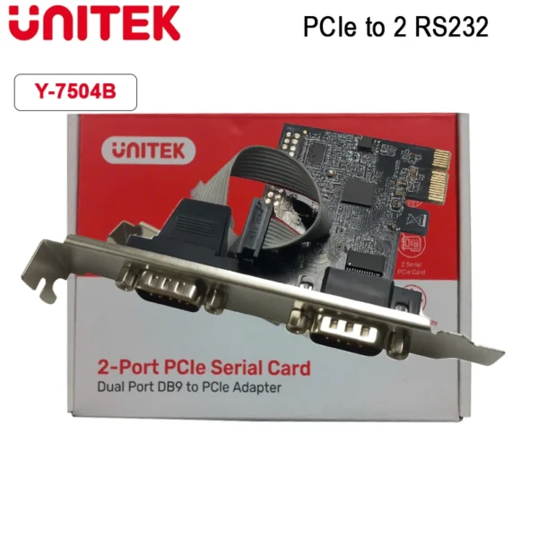 Card chuyển PCIe sang 2 cổng COM RS232 Unitek Y-7504B