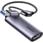 Cáp ghi hình 2 cổng HDMI Livestream USB Type C HDMI 4K@30Hz Ugreen CM726- 25773 - Ugreen CM629-15389