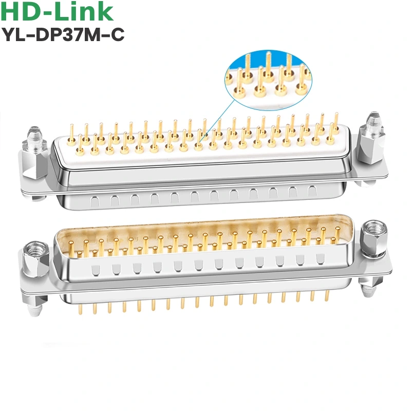 Đầu hàn bo mạch PCB DB37 37 chân đực đặc mạ vàng HD-Link YL-DP37M-C
