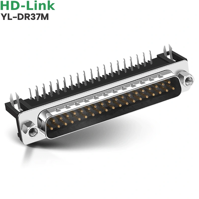 Đầu hàn bo mạch PCB DB37 37 chân đực góc 90 độ HD-Link YL-DR37M