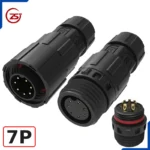 Đầu khớp nối dây điện kiểu đực cái chống nước IP68 chính hãng ZSJ M16-MF - 7 chân