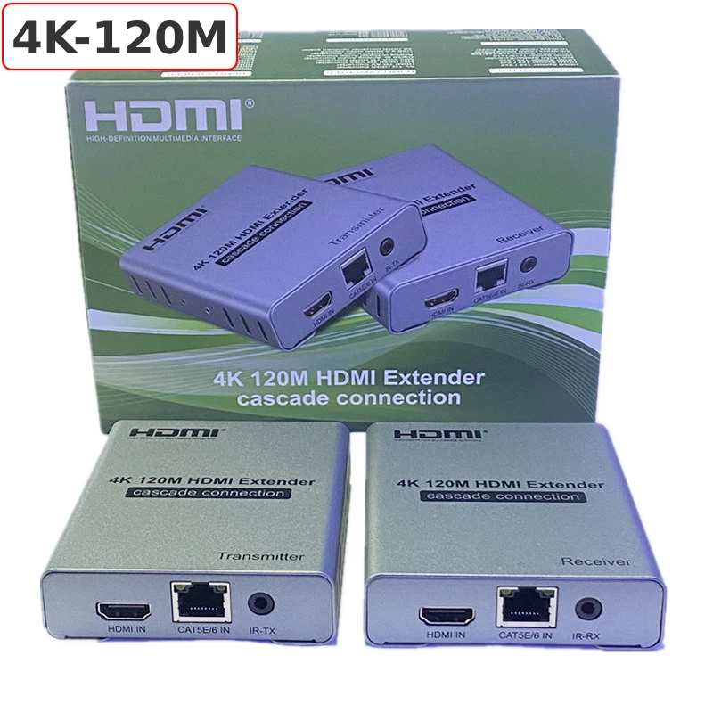 Bộ mở rộng HDMI 4K 120M qua cáp mạng Cascade Connection Extender- mở rộng nhiều màn hình nối tiếp - Phụ Kiện Điện Tử. Vn Bộ chuyển đổi HDMI sang cáp mạng 120m
